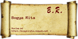 Bogya Rita névjegykártya